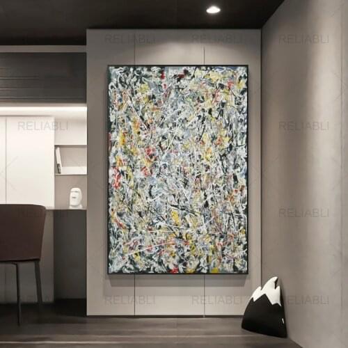 Citon Jackson Pollock Masterpiece Abstract Canvas Art Paintings For Living Room Bedroom Posters Prints Wall Poster Home Decor