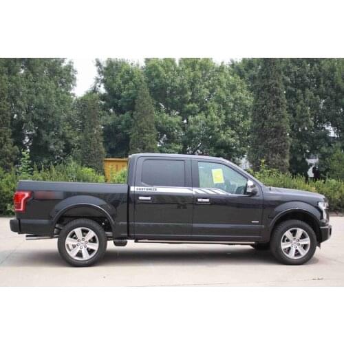 Car decals 2 Pcs raptor side stripe graphic Vinyl car sticker fit for ford f150 super crew 5 1/2 box or raptor