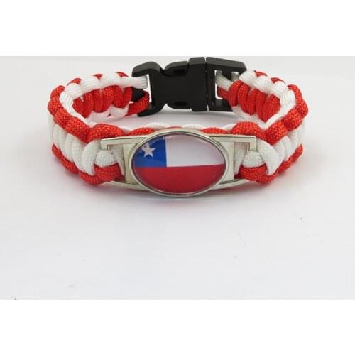Infinity love chile bracelet chile country bracelet fashion man and woman rope bangle chile flag