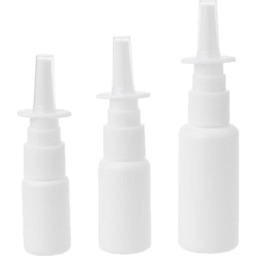 Free Shipping 10sets 15ml Nasal Spray Bottle, Medical Spray Bottle, PE Plastic White Spray Bottle, Oral Spray Bottle 15CC
