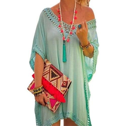 Boho Blouse Elegant V Neck Floral Print Loose Dress Women Tops Sexy Three Quarter Sleeve Shirt Spring Autumn Chic Blouses S-2Xl