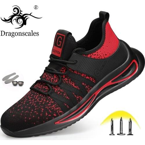 Dropshipping Men Women Safety Work Shoes Steel Toe Cap European Standard Anti-Smash Construction Lightweight Breathable Boots