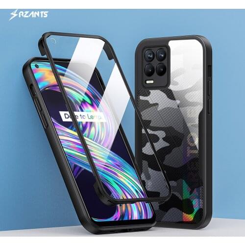 For OPPO Realme 8 Realme 8 Pro Case [360 Full Body] Camouflage Bettle Clear Cover WITHOUT Built in Screen Protector Casing