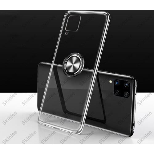 Skinlee For Samsung Galaxy M32 4G Case Official Original Shockproof With Ring Holder Soft Clear Cover For Samsung M32 Case