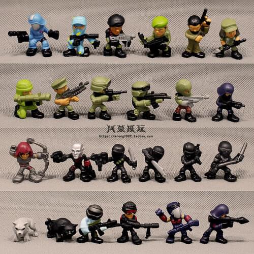 Swat Action Figures Modern Special Forces Figurine Sniper Rocket Artillery Ninja Samurai Soldier Model Toys Kids Doll Home Decor