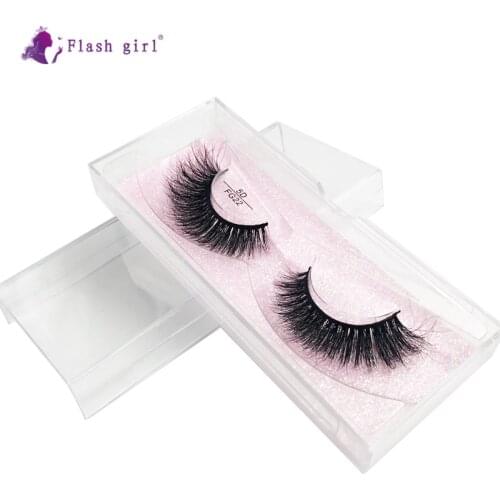Flash Girl 1 Pair 5D Real Mink Eyelashes FG05-FG95 Cruelty Free False Eyelashes Natural Long Makeup Extensions Thick Fake Lashes