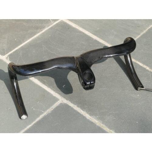 FLX-HB-18 Toray Carbon Road Bike Racing Bar Bicycle Cycling 31.8mm Integrated Handlebar With Stem 90mm