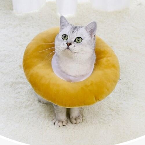 Dog Cotton Elizabeth Protective Recovery Collar Carrot Pepper Cloud Circle for Pet Cat After Surgery Wound Healing Protective