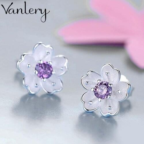 Korean Version of Retro Vintage Cheery Flower Earrings For Women Punk Geometric Earrings 2021 New Trendy Jewelry