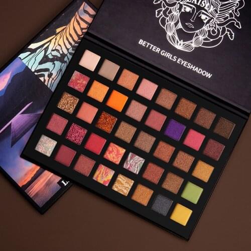 LAISLY 40 Color Matte Eye Shadow Palette Eye Makeup Waterproof Mineral Powder Shimmer Glitter Eyeshadow Long-lasting TSLM2