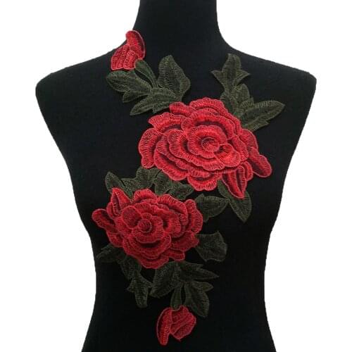 Womens chest applique fabric fake collar embroidery lace craft clothing DIY supplies material accessories 1 piece for sale