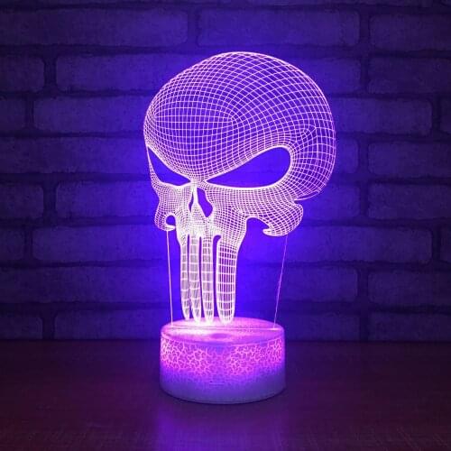 Punishing Masks Colorful 3d Lights Table Moderne Desk Lamp Energy Saving Lamps Creative Usb Night Light Table Lamps