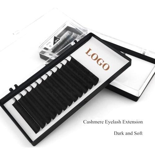 Wholesale J B C CC D DD L Curl Natural Mink Single Eyelash Extension Premium Individual Fake False Eye Lashes Extension