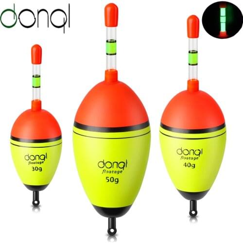 DONQL Fishing Luminous Float EVA High Quality Fishing Float Bobber With 5 Night Light Sticks For Sea Fishing Accessories Tools