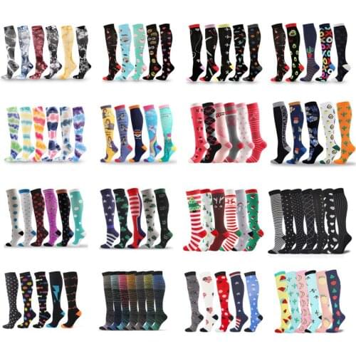 Dropship Compression Stockings Set Socks Pack Unisex Socks Men 8 Pair Prevent Varicose Veins Nurse Socks Gift Packaging Cycling