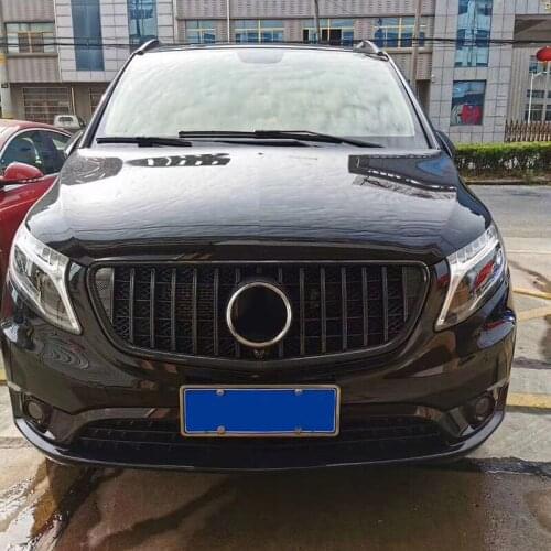 Fit For benz New V Class W447 GT Grille Vito Grill For V class V260 V250 AMG Racing Grille Vito Front Bumper Grilles 2015-2018