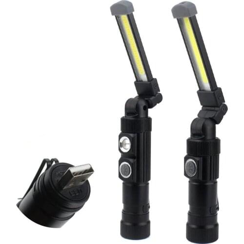 5 Modes Collapsible COB Portable Woring Light USB Rechargeable with Magnetic Base Hook Inspection Repairing LED Camping Lamp
