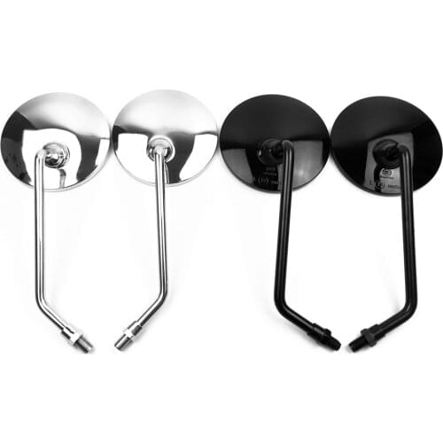 Universal motorcycle mirrors chrome round mirror motorcycle long stem for kawasaki yamaha suzuki ducati honda Aprilia