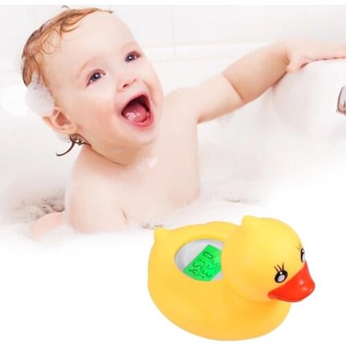 Bathroom Water Thermometer Bath Waterproof Digital Thermometer Floating Duck Infant Sensor LED Warning Bathtub Alarm Chronograph