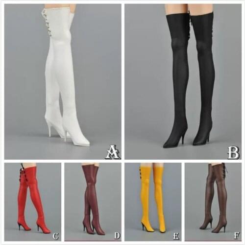 1/6 Scale 2B Sister High-Heeled Boots with Foot Mould Shoes for 12in Phicen JIAOUL Action Figure toy Model