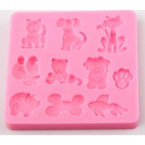 1Pcs 3D Animal Shape Silicone Cake Mold Baking Fondant Cake Chocolate Soap Sugar Craft Mould Cutter Silicone Tools Cupcake N1088
