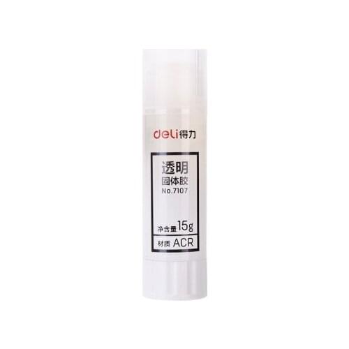 1PC Deli 7107 New Type ACR Solid Glue Stick 15g Transparent Glue Stick Home School Student Glue Stick Wholesale
