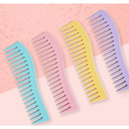 1PC Hairdressing Comb Hair Styling Hand Grip Comb Hair Salon Tools Multicolor Hairdressing Wide Tooth Combs Hair Care Styling