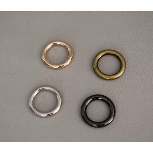 10 pcs O ring Dog Collar Metal Buckles Key Chain Rings Saddle Harness Belt Snap Hooks DIY Leather Craft accessory