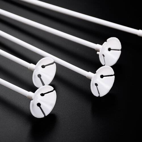10pcs/lot 40cm Latex Balloon Sticks White PVC Rods for Balloons Holder Sticks with Cup Party Decoration Accessories