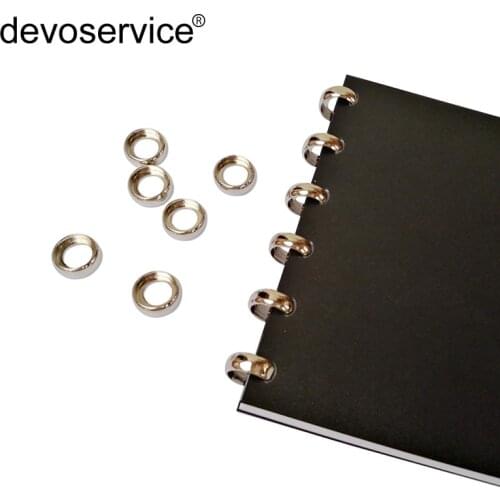 10PCS Outer Diameter Metal Loose Ring Mushroom Hole Plate Book Binding Sheet Stationery Book Binding Disc Round Office Supplies