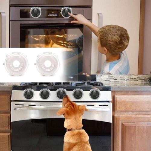 4PCS Stove Guard Oven Lock Child Safety Burner Knob Locks Baby Child Burner Knob Cover Safety Products Oven Case