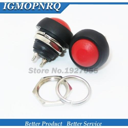 5pcs PBS-33B red 12mm Waterproof Momentary Push button Switch new free shipping