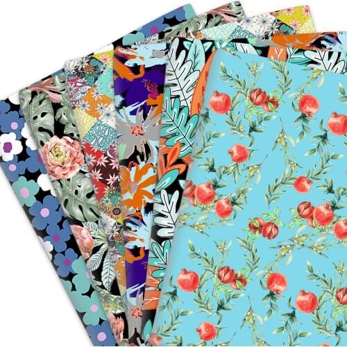 50*145cm Swirls Daisy Flower 100% Pure Cotton Polyester Cotton Material Patchwork Sewing Fabrics Quilt Needlework DIY Cloth