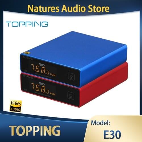 TOPPING E30 COLOR AK4493 Decoder XU208 32BIT/768K DSD512 Touch Operation With Remote Control Hi-Res DAC