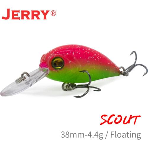 Jerry Scout Crankbait Deep Diving Crank Hard Baits 38mm 4.4g Wobbler Bass Perch Plastic Artificial Floating Fishing Lure