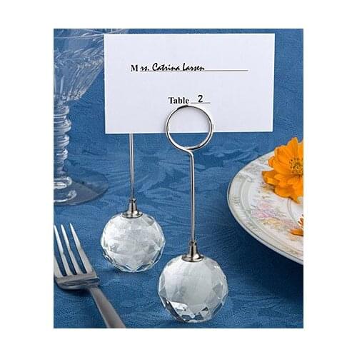 Creative round-shaped crystal clip seat Insert photo folder table cards wedding supplies and decorations