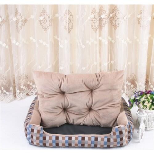 Pet Bed Warm Cat House Soft Washable Bed For Dog Winter Waterproof Kennel Dog Baskets New Puppy Cotton Dog Mat