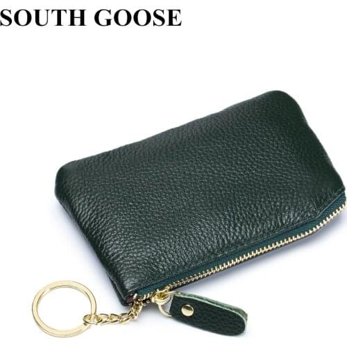 Fashion Genuine Leather Women Coin Purses Smart Wallet Multifunction Organizer Bag Key Case Female Portable Money Bag