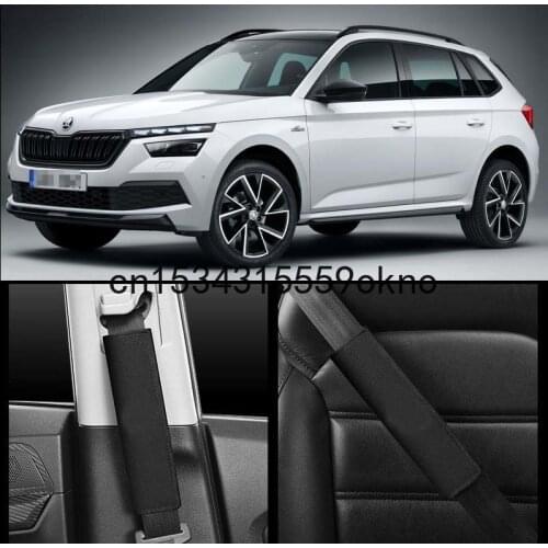 Car Interior Seat Belt Shoulder Protector For Skoda FABIA Karoq KODIAQ Octavia Rapid Superb yeti All Series