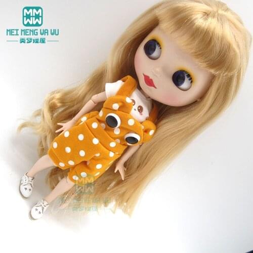 1PCS Blyth doll clothes fashion hole pants, sweatshirt, headband for Blyth Azone 1/6 doll accessories