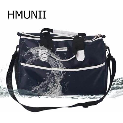 HMUNII Dry And Wet Separation Waterproof Ftness Bag Men And Women Short-distance Travel Bag portable Large-capacity Sports Bag