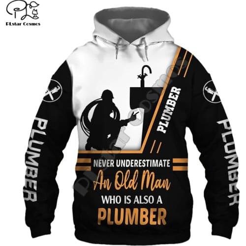 PLstarCosmos 3DPrint Harajuku Streetwear Plumber Art Newfashion Funny Worker Job Unisex Man/Woman Casual Hoodie/Sweatshirt/Zip 3