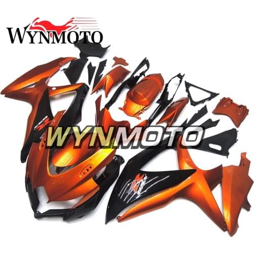 Complete Fairings Kit For GSXR600 750 2008-2010 08 09 10 K8 Injection ABS Plastics Fairings Orange Black Frames Bodywork Covers