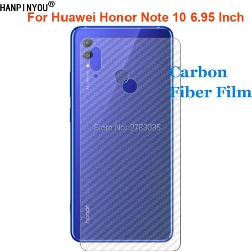 For Huawei Honor Note 10 6.95" 3D Anti-fingerprint Transparent Carbon Fiber Back Film Sticker Screen Protector (Not Glass)