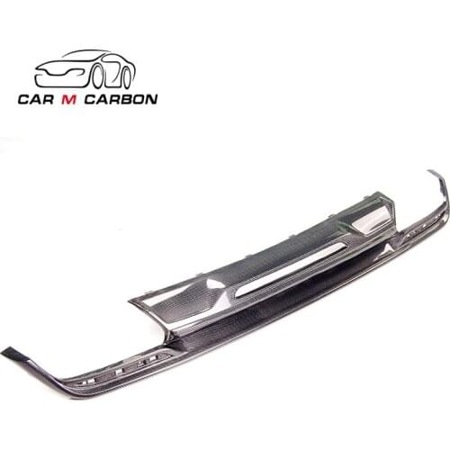 S CLASS bumper lip exhaust pipes CF 2014y~2017y car rear diffuser with exhaust tips for S-class W222 S63/S65 KF OEM STYLE