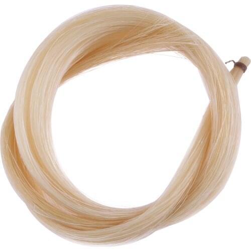 Violin Bow Hair Universal Yellow+White Stallion Horse Hair for Violin Bow Stringed Musical Instruments Violin Accessories