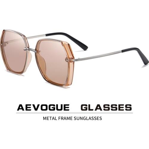 AEVOGUE New Women Polygon OversizePolarized Sunglasses Gradient Lens Fashion Travel Driving Outdoor Glasses UV400 AE0841