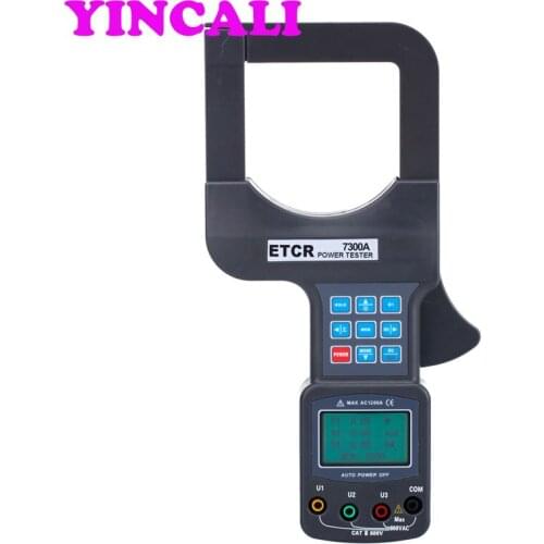 Large Caliber Three Phase Power Tester ETCR7300A Store 200 Sets Of Data Test Mode Clamp CT, Integral Mode Clamp Meter