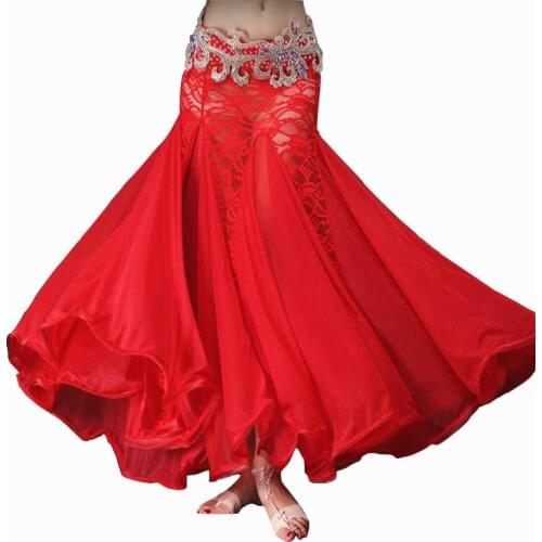 New Belly Dancing Clothes Professional Long Fish Tail Skirts Wrapped Skirt Lace Women Belly Dance Skirts (without belt)