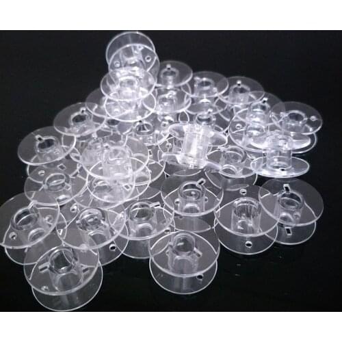 10-50Pcs Transparent Sewing Machine Spools Home Plastic Empty Spool Bobbins Sewing Tool Accessories Universal Threads Bobbin